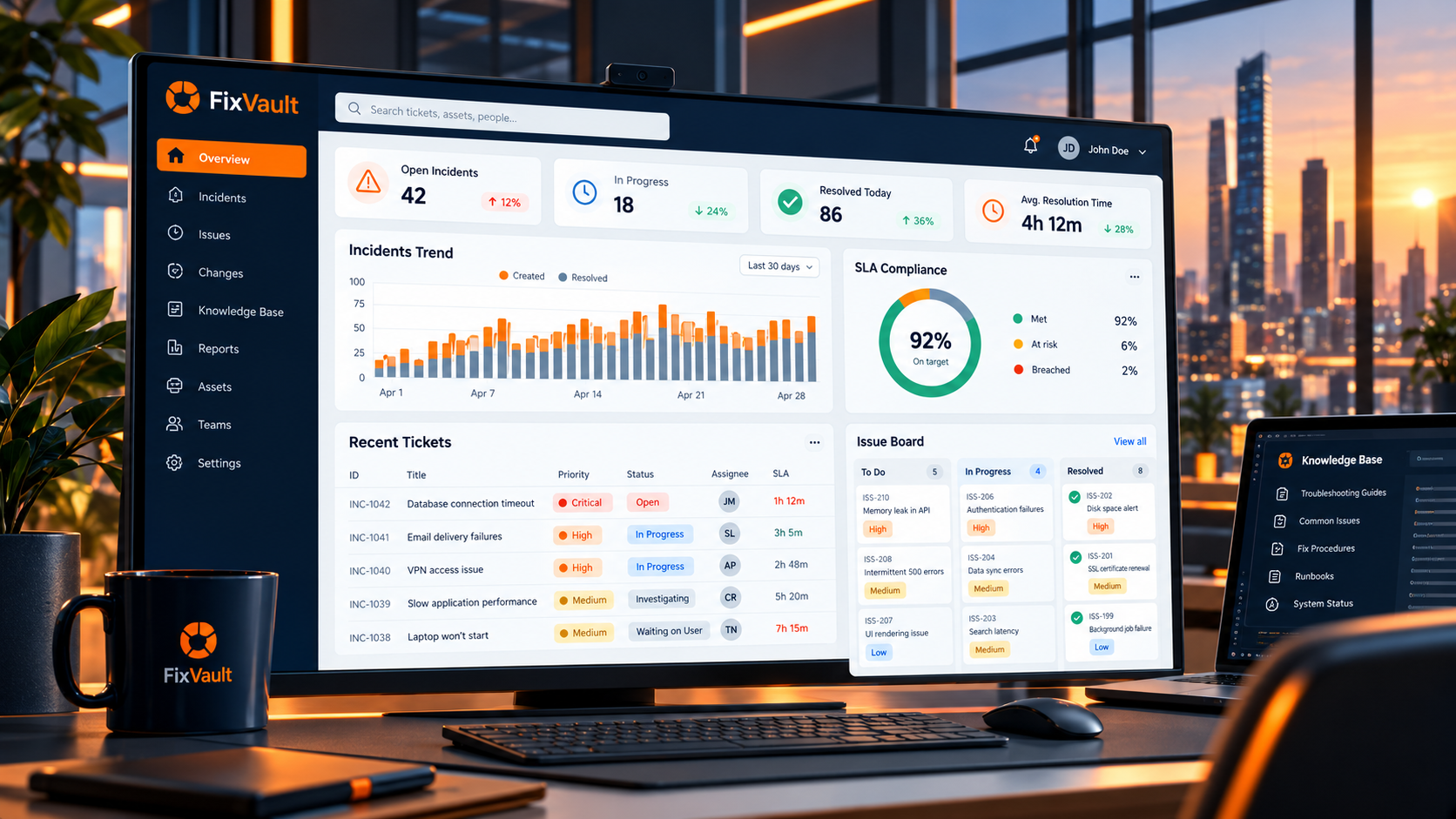 FixVault - gestión de incidencias y soporte